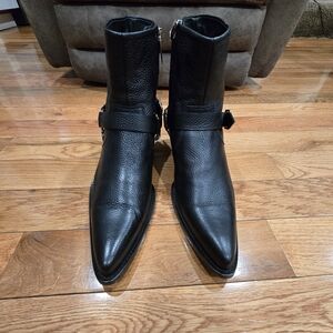 Calvin Klein Black Leather Men's Boots